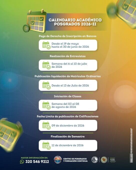 Inscripciones abiertas para el semestre 2026-II