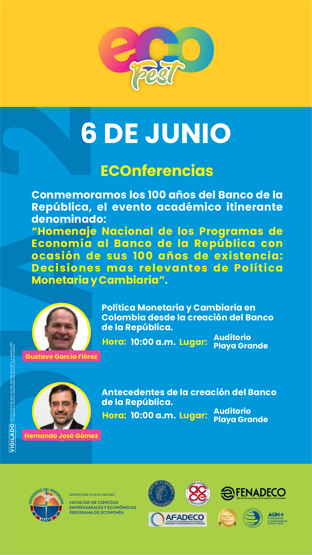 Programación 6 de junio jueves ??