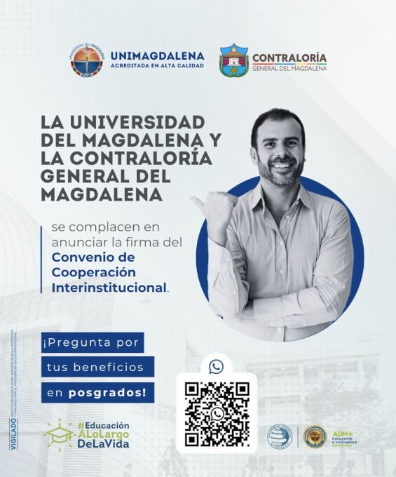 UNIMAGDALENA tiene un nuevo aliado: firmado convenio de cooperación con la Contraloría Departamental