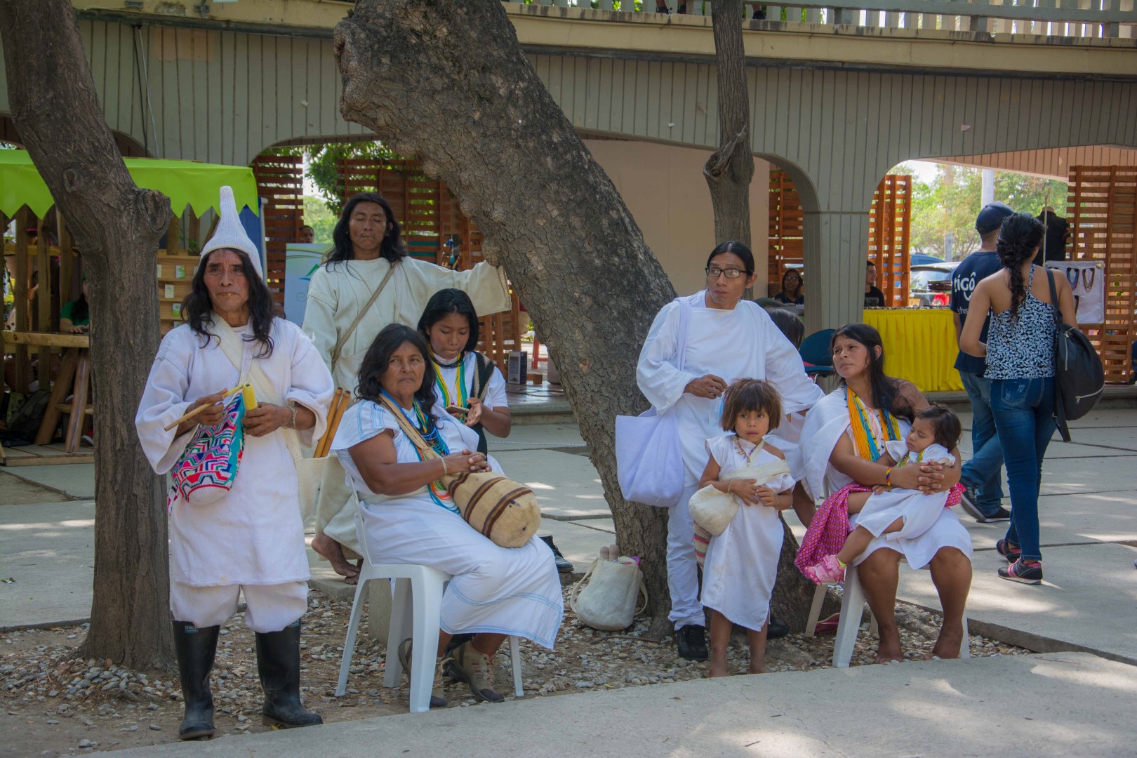 Integrantes de la comunidad arahuaco también dieron a conocer los ritmos tradicionales de la Sierra Nevada.