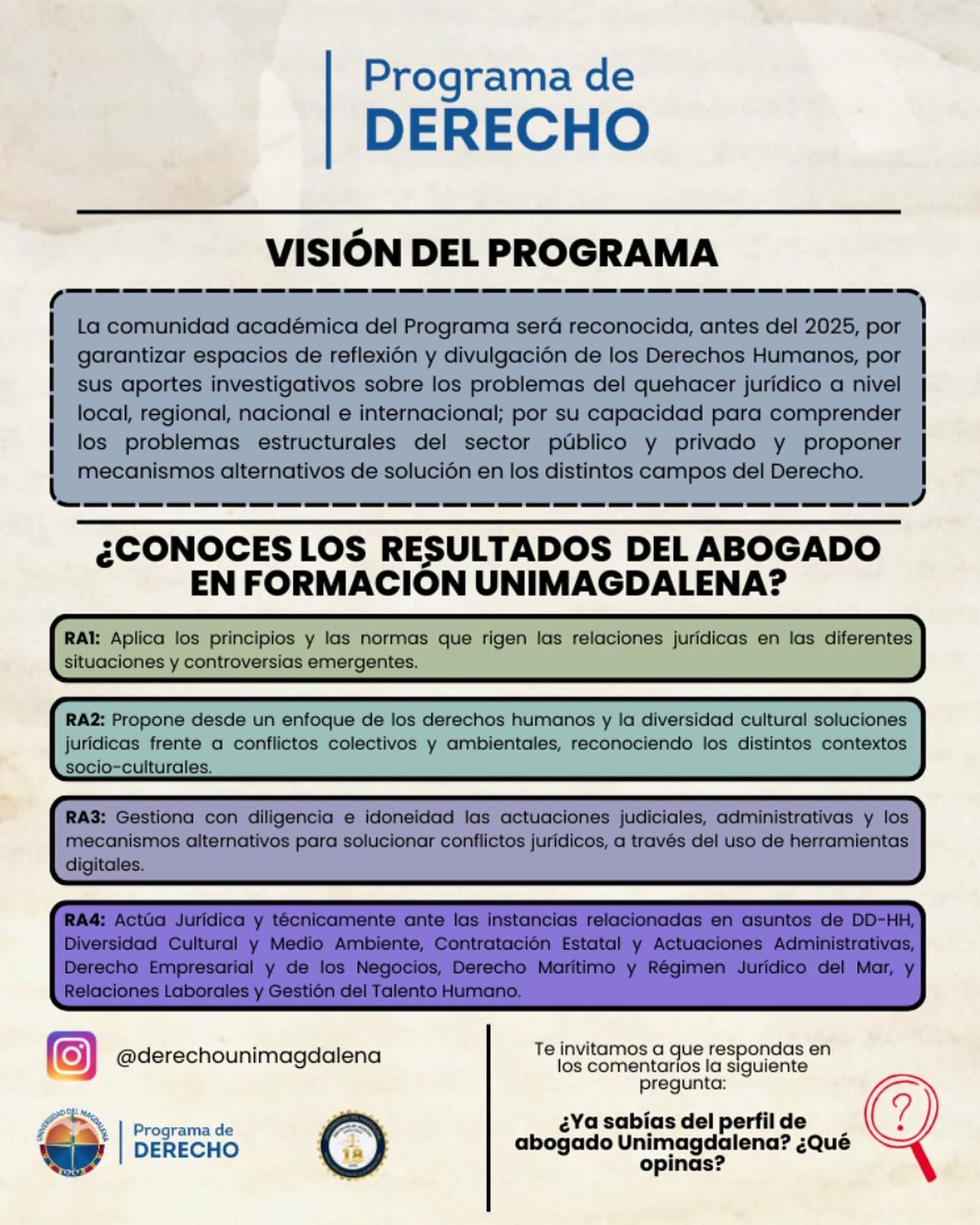 Periódico del programa de Derecho.