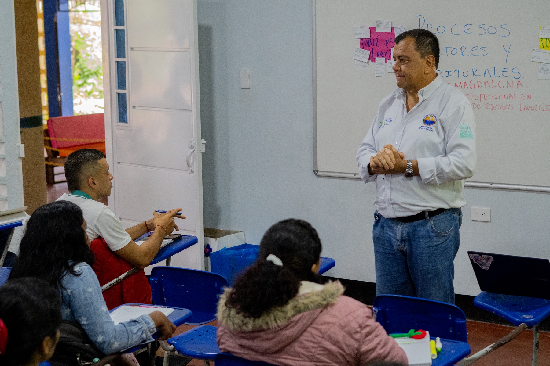 Durante el inicio de clases, los estudiantes recibieron la inducción al Programa Técnico Profesional en Prevención de Riesgos Laborales.