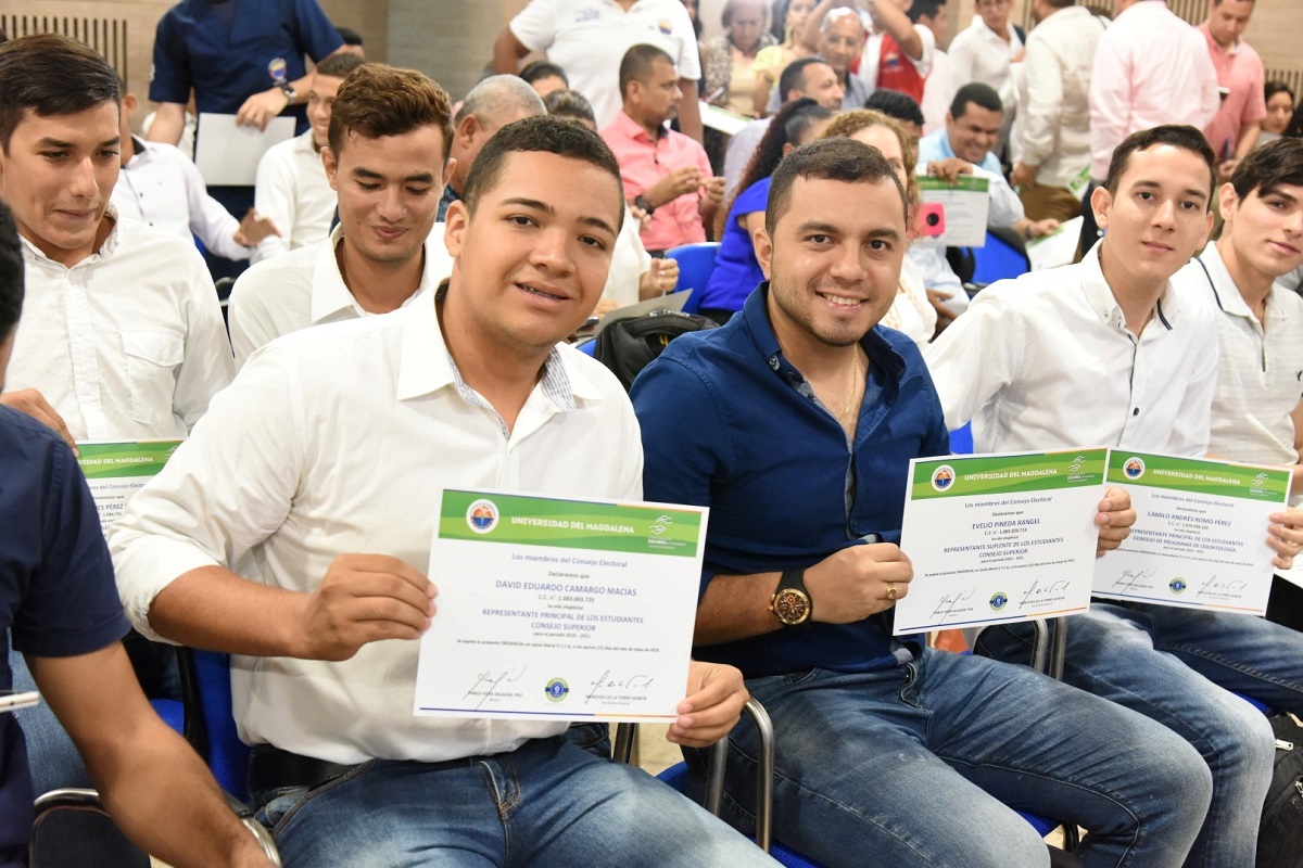 UNIMAGDALENA entregó credenciales a representantes elegidos ante los órganos de Gobierno y administración académica