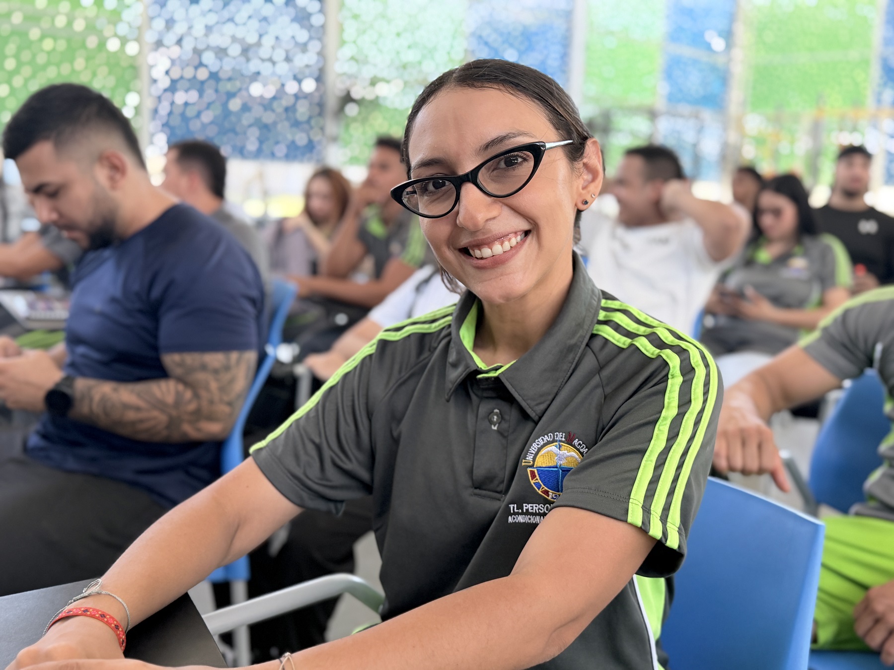 Estudiante en el Aula Abierta.
