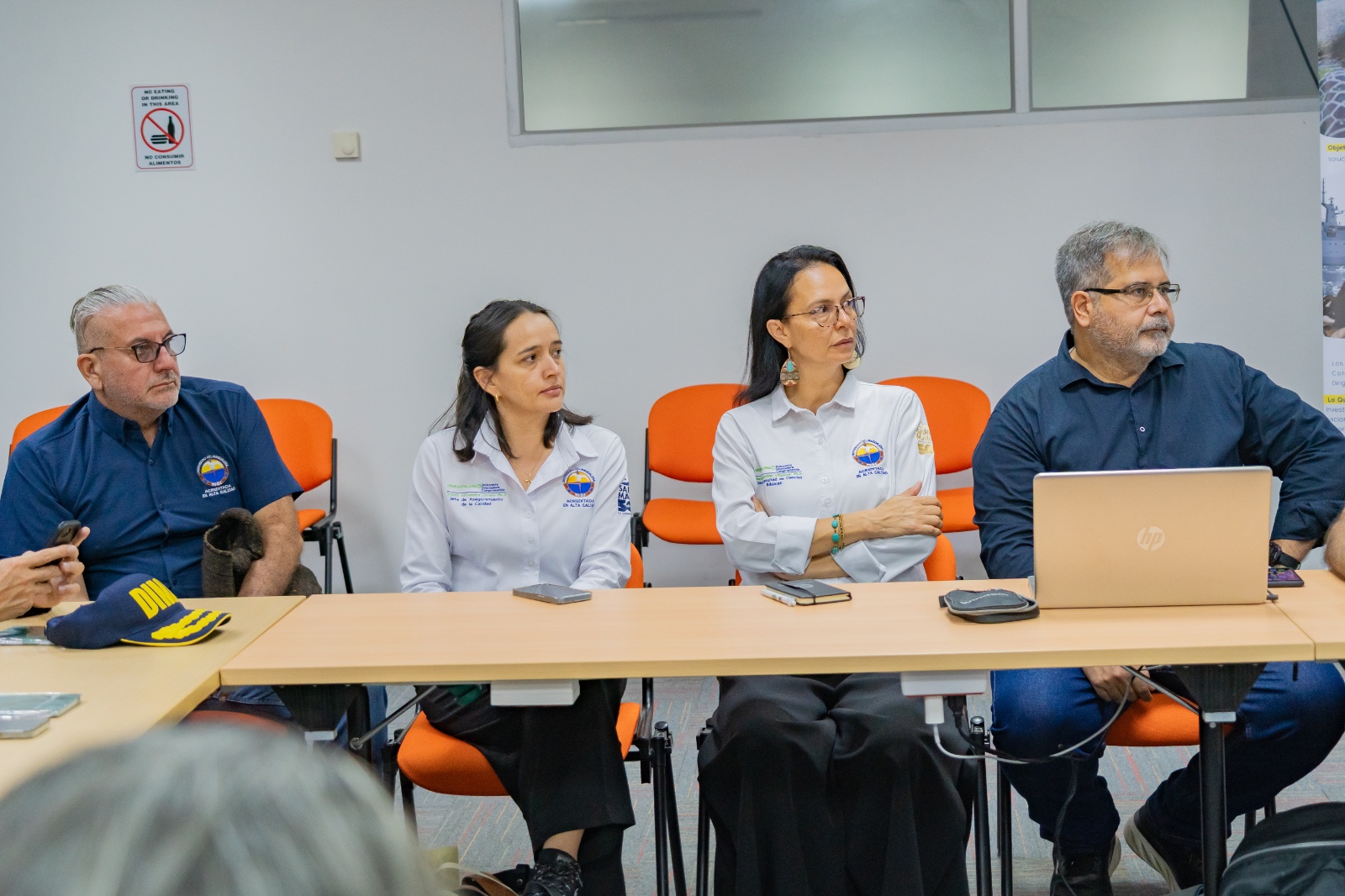 La delegación de Unimagdalena también estuvo integrada por la Jefe de la Oficina de Aseguramiento de la Calidad, la Decana de la Facultad de Ciencias