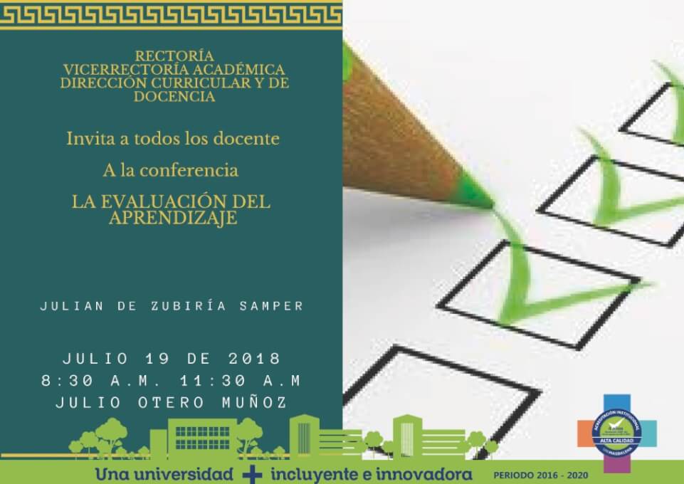 Conferencia La ‘evaluación del aprendizaje’