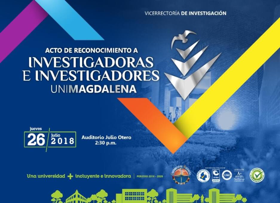 Acto de Reconocimiento a Investigadoras e Investigadores UNIMAGDALENA