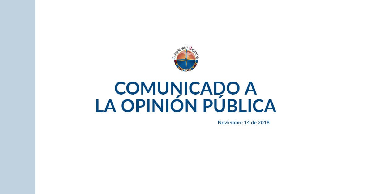 COMUNICADO A LA OPINIÓN PUBLICA