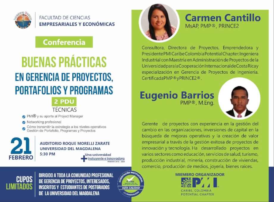 Conferencia Buenas Prácticas en Gerencia de Proyectos, Portafolios y Programas