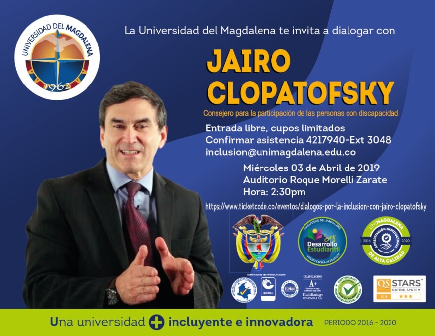 Diálogo con con Jairo Clopatofsky - Alto Consejero Presidencial para la Discapacidad