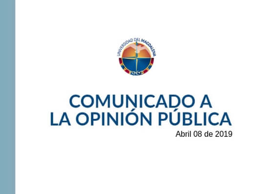 COMUNICADO A LA OPINIÓN PÚBLICA