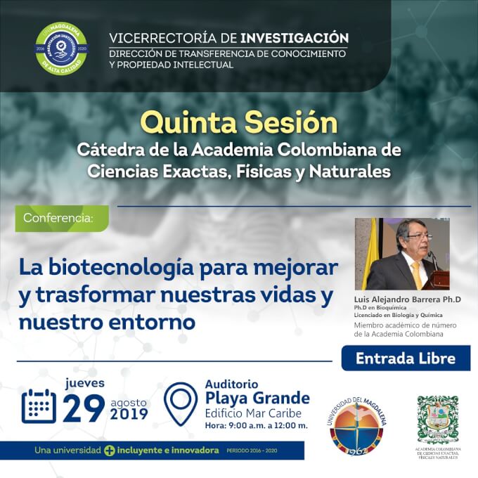 Quinta Sesión de la Cátedra de la Academia Colombiana de Ciencias Exactas, Físicas y Naturales