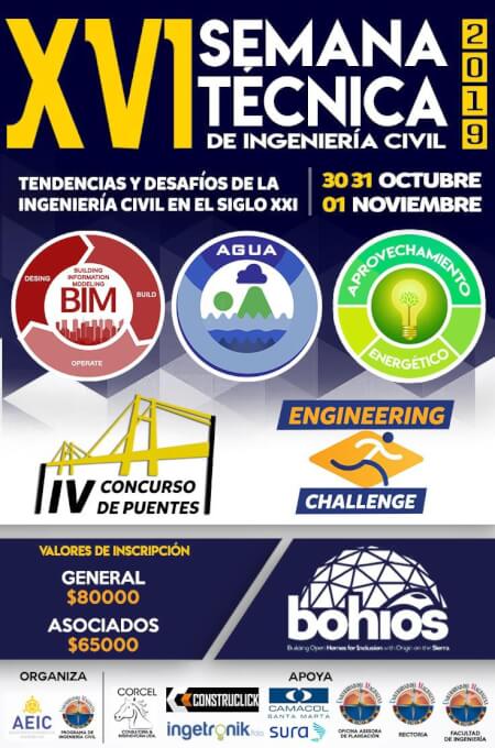 XVI Semana Técnica de Ingeniería Civil 2019 “Tendencias y desafíos de la ingeniería civil en el siglo XXI”