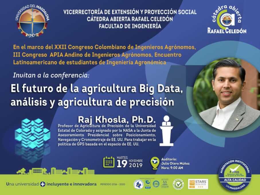 conferencia ‘El futuro de la agricultura Big Data, análisis y agricultura de precisión’