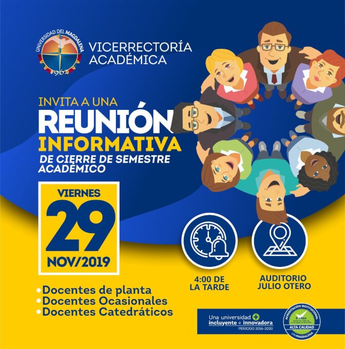 Reunión Informativa de Cierre de Semestre Académico