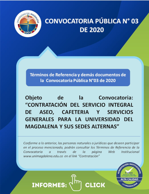 CONVOCATORIA PÚBLICA N° 03 DE 2020 