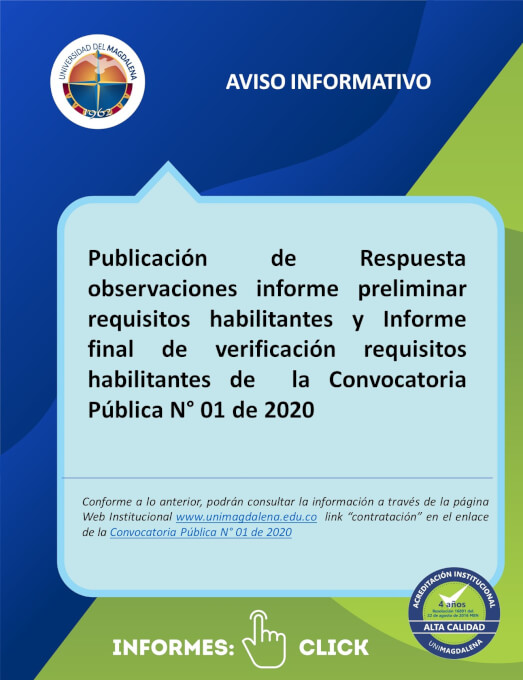 respuesta y informe final de verificación con. 01 de 2020