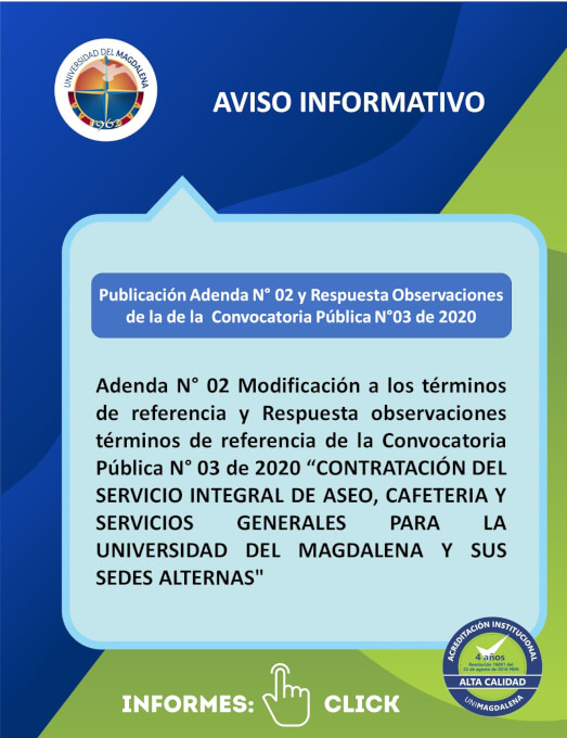 adenda 2 convocatoria 03 de 2020