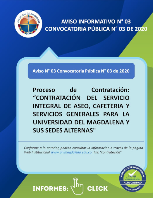 AVISO 03 DE CONV. 03 DE 2020