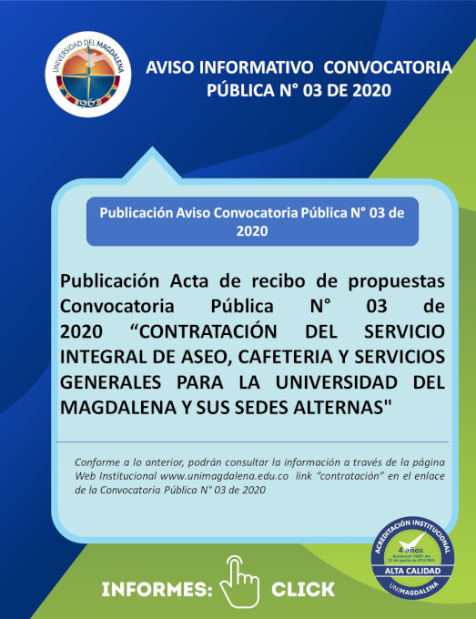 Acta de recibo de propuestas conv. 03 de 2020