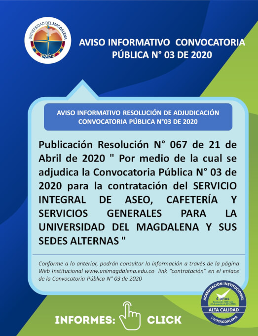 RESOLUCIÓN DE ADJUDICACIÓN CONV. 03 DE 2020