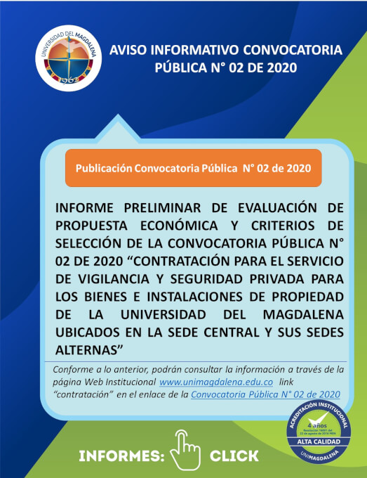 informe preliminar de evaluación de propuesta. convo. 02 de 2020