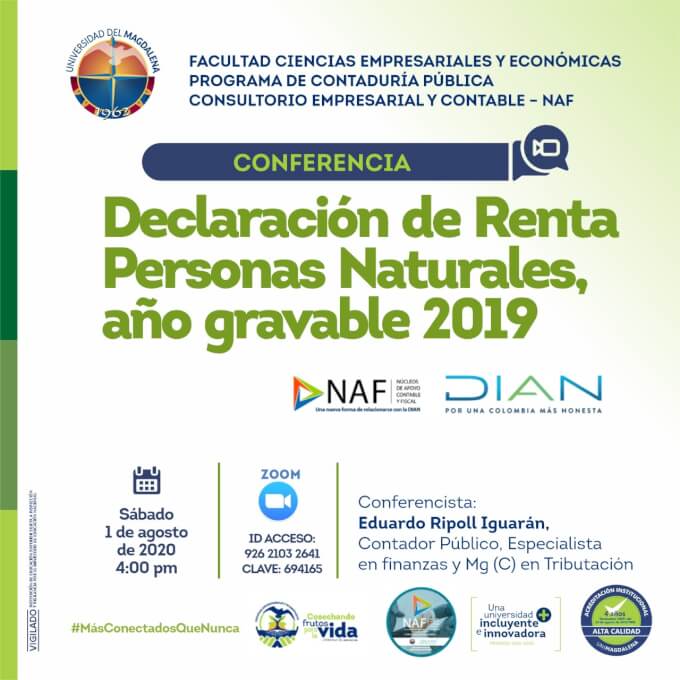 Declaración de Renta a Personas Naturales, año gravable 2019’