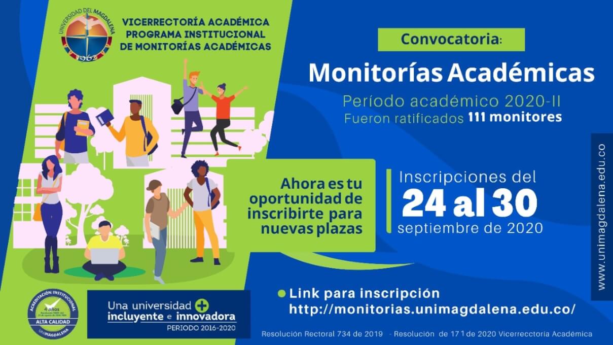 Convocatoria Monitorías Académicas 2020 - II