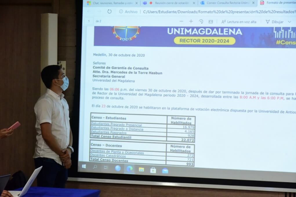 Histórica participación: 16.930 personas votaron en la Consulta para seleccionar la terna para rector 2020-2024 de UNIMAGDALENA