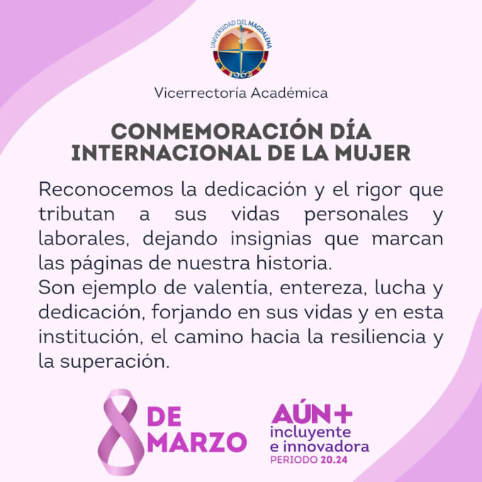 Conmemoración Día Internacional de la Mujer. 8 de Marzo