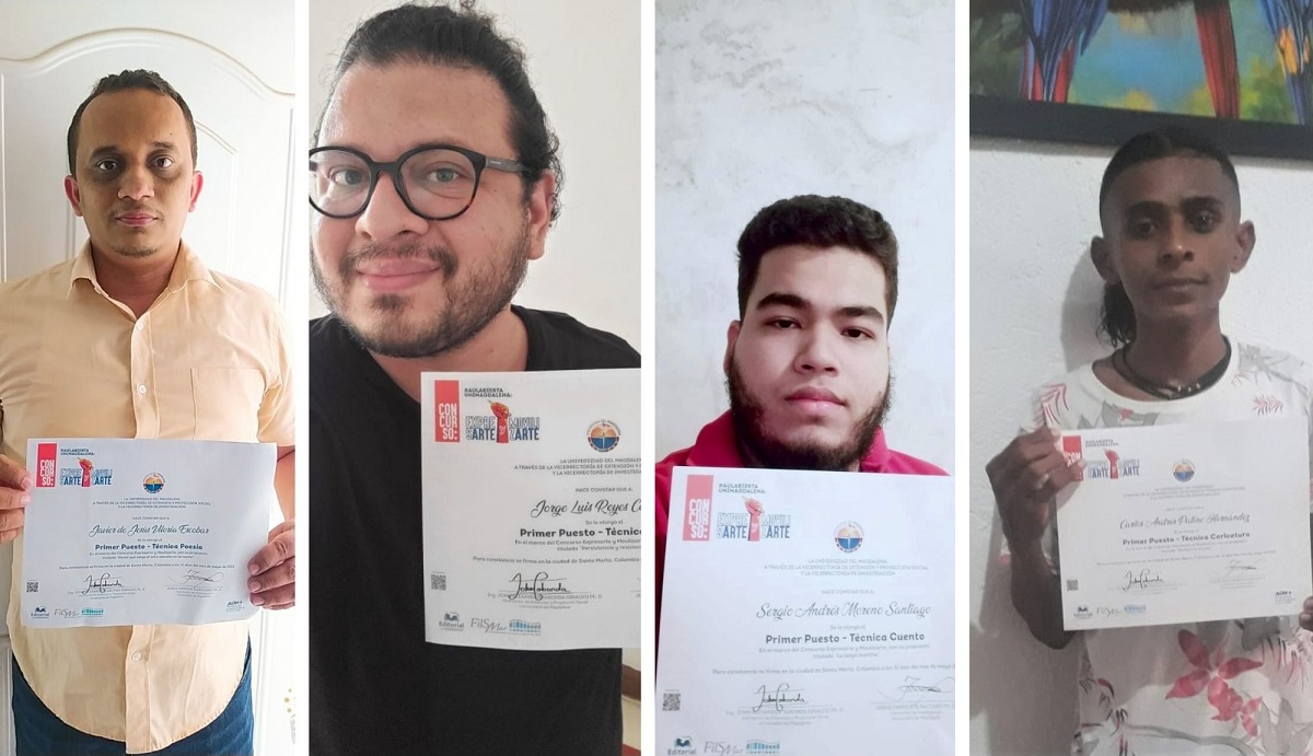 Ganadores del concurso ‘#AulaAbierta, Unimagdalena: ExpresArte y MovilizArte’ recibieron sus incentivos