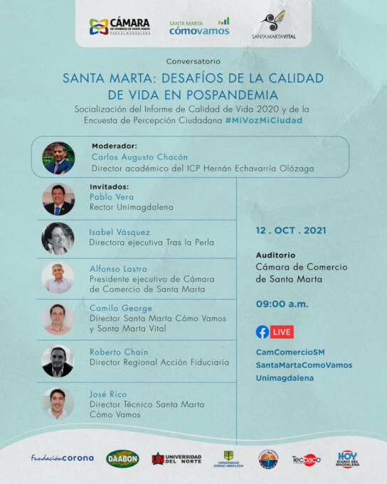 Conversatorio: "Santa Marta: desafíos de la calidad de vida en pospandemia"