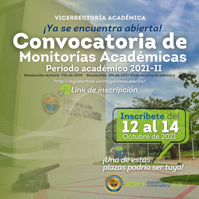 Banner convocatoria Monitorías Académicas