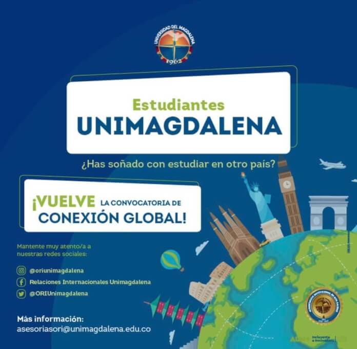 Banner informativo de la convocatoria Conexión Global Incluyente y Diversa 2021