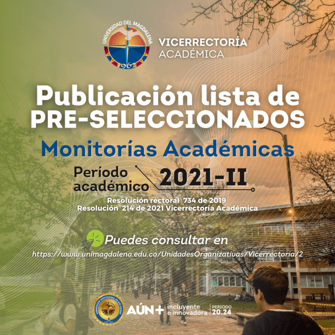 Lista de Preseleccionados Programa de Monitorías Académicas