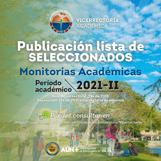 Banner Seleccionados Monitorías Académicas.