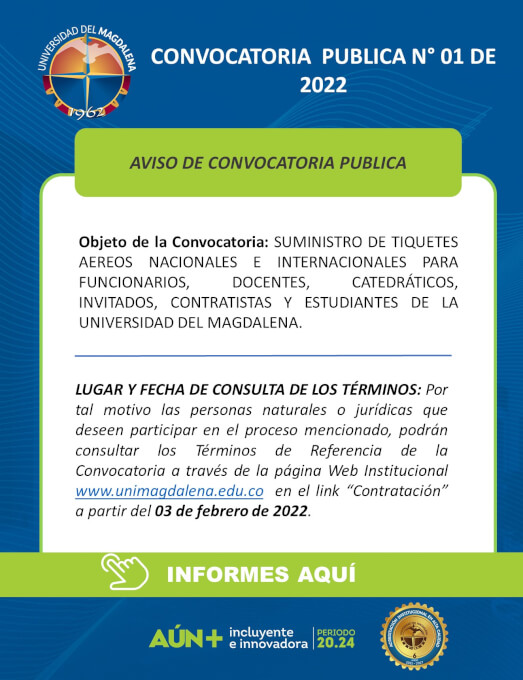 CONVOCATORIA PUBLICA N° 01 DE 2022