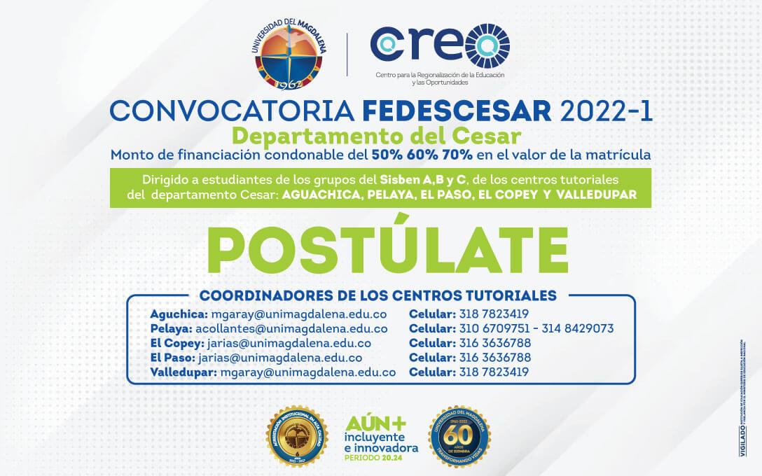 Convocatoria Fedescesar