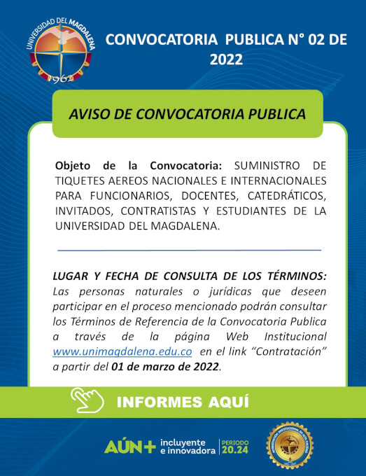 CONVOCATORIA PUBLICA N° 02 DE 2022