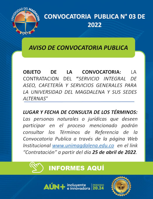 CONVOCATORIA PUBLICA N° 03 DE 2022