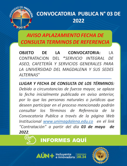 CONVOCATORIA PUBLICA N° 03 DE 2022