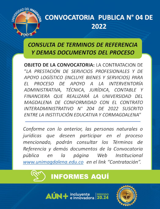 CONVOCATORIA PUBLICA N° 04 DE 2022