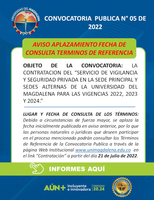 CONVOCATORIA PUBLICA N° 05 DE 2022