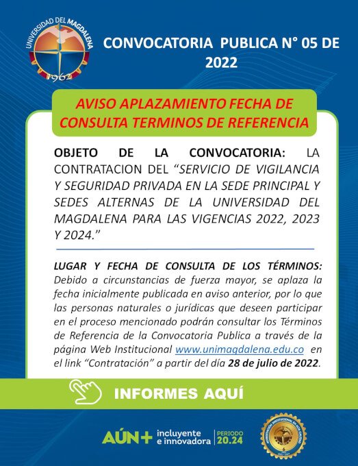 CONVOCATORIA PUBLICA N° 05 DE 2022