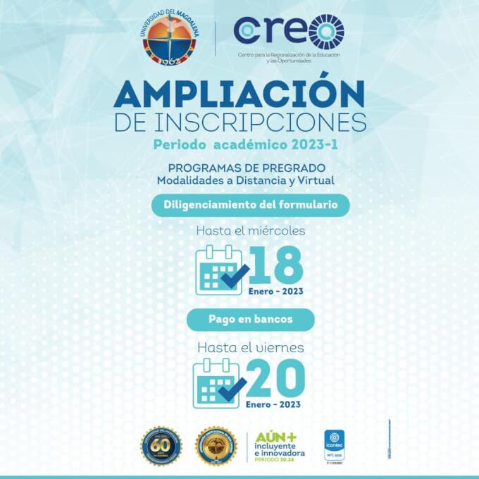 AMPLIACIÓN DE INSCRIPCIONES