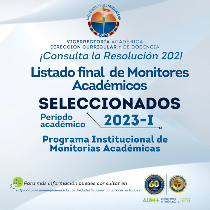 Consulta la Resolución Académica con la lista final de estudiantes Seleccionados