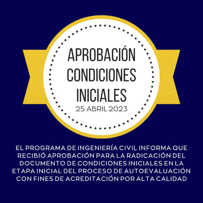 Aprobación documento de Condiciones Iniciales