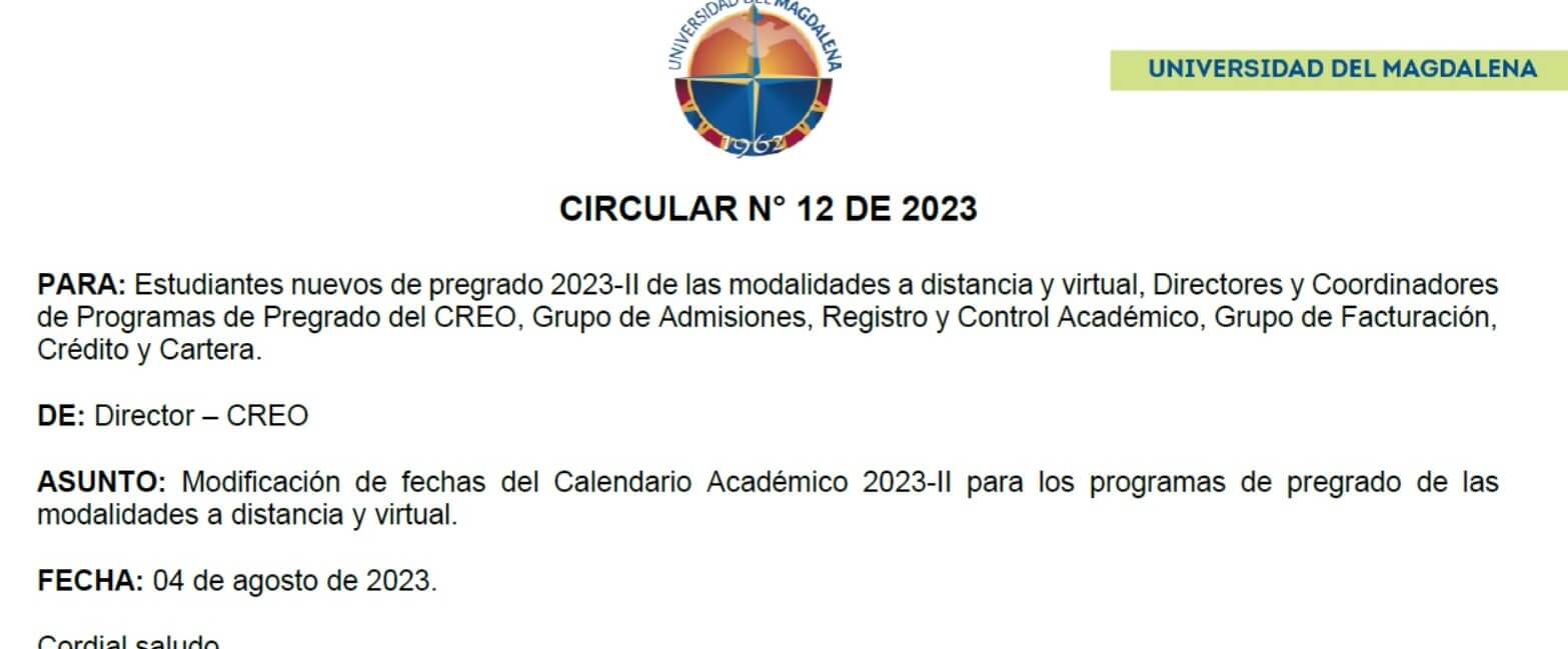 CIRCULAR N° 13 DE 2023