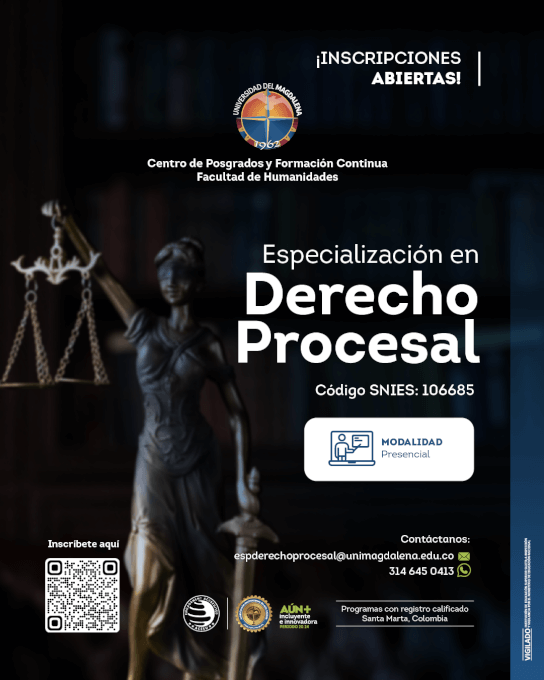 ¡Incripciones Abiertas! - Especialista en Derecho Procesal