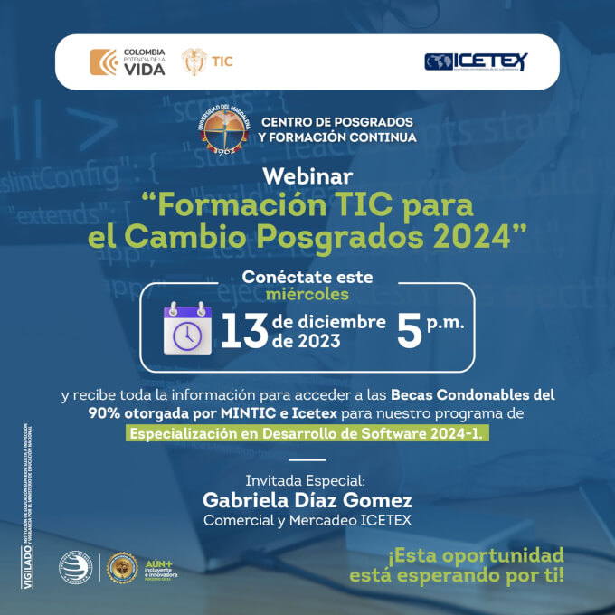 Webinar Formación TIC para el cambio posgrados 2024